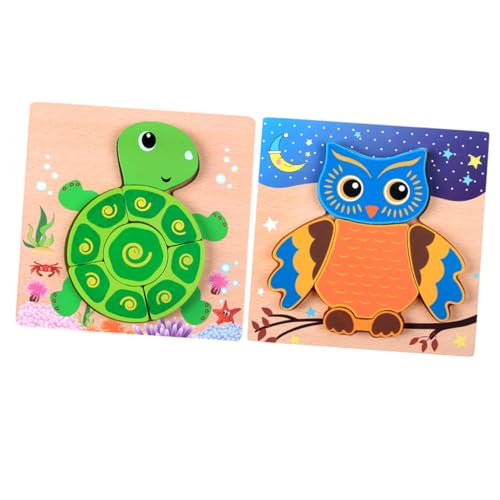 Abaodam 2St kinderpuzzles aus Holz Kinder bastelset basteln für Kinder schildkröten Puzzle Kinder laubsäge Kinder Puzzle Holzpuzzle für Jungen Holzpuzzles für Kinder 3D-Puzzles für Kinder von Abaodam