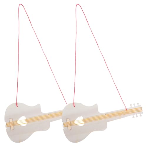 Abaodam 2St kinderspielzeug bastelsets für DIY Gitarre Jungs Unvollendetes Gitarrenspielzeug-Bastelhandwerk unvollendetes Gitarrenspielzeugmodell hölzern von Abaodam