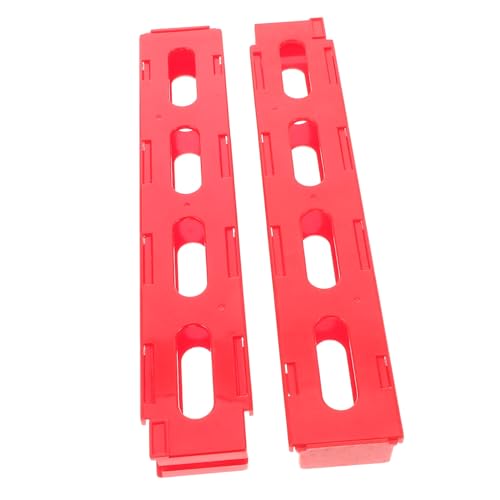 Abaodam 2st Aufbewahrungskartenhalter Für Dominosteine Domino-Zug-verlängerungsclips Spiele Reise-dominosteine Dominotische Für Erwachsene Bausteine Clips Domino-Spiel Rot Plastik von Abaodam