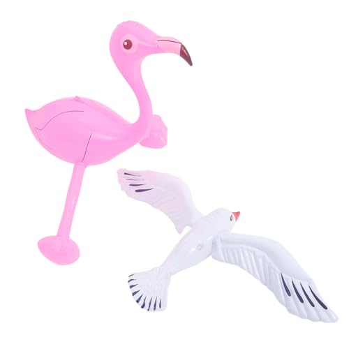 Abaodam 2st Ballon Möwe in Die Luft Jagen Möwen-ornamente Aufblasbare Möwendekorationen Aufblasbares Flamingo-spielzeug Hawaii-luau-flamingo Badespielzeug Für Kinder Möwe Spielzeug Gummi von Abaodam