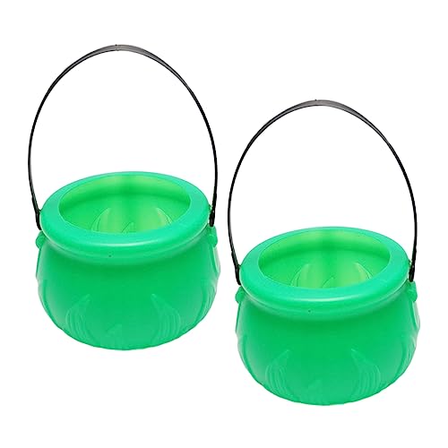 Abaodam 2st Flammeneimer Patricks Day Eimer Kessel Süßigkeiten Eimer Süßigkeiten Wasserkocher St. Patricks Day Kostüm Glücksmünze St Patrick's Grüne Süßigkeiten Gastgeschenke Plastik Green von Abaodam