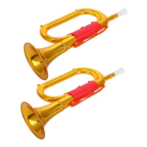 Abaodam 2st Laden Sie Requisiten Auf Lautsprecher Für Miniaturlautsprecher Nachtlicht Sport Lautsprecher Trompeteninstrument Kindermusikinstrument Party-Horn Golden Plastik von Abaodam