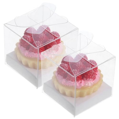 Abaodam 2st Puppenhaus Kuchen Geschenkboxen Für Die Hochzeit Kisten Bevorzugen Deckel Mondkuchen Gefälschter Nachtisch Mini-kuchenornament Gefälschter Kuchen Requisiten Für Mini-Kuchen Abs von Abaodam