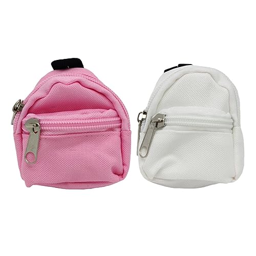 Abaodam 2st Simulation Schultasche Mini-rucksäcke Dekorativer Puppenrucksack Mini-Rucksack Für Puppen Puppe Kostümschmuck Miniaturen Puppen-Mini-Rucksack Mini-puppentasche Stoff von Abaodam