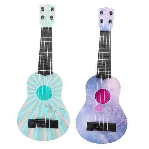 Abaodam 2st Ukulele Frühpädagogisches Ukulele-Modelle Kunststoff-Ukulele Für Kleinkinder Simulations-Ukulele Gitarre Für Simulationsgitarrenspielzeug Plastik von Abaodam