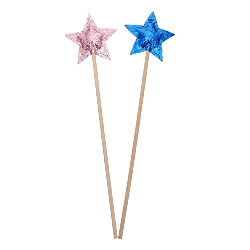 Abaodam 2st Zauberstab Krippenspielzeug Für Kinder Glitzer-fee-Cosplay-Stick Zauberstäbe Für Geburtstagsfeen Flash-Spielzeug Zarter Feenstab Sternenkostüme Für Kinder Feenstäbe Hölzern von Abaodam