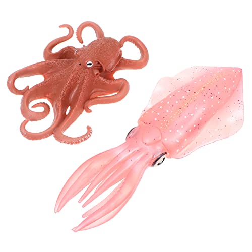 Abaodam 2st -oktopus-Modell -Modell -Ornament Simulationstier Bildungsspielzeug Tintenfischfigur Dekorativer Oktopus Octopus-Modell- Plastik von Abaodam