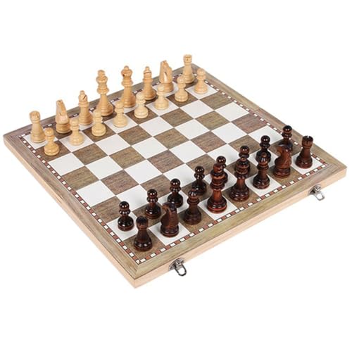 Abaodam Schach Schachspiel Modern 3 1 Klappbares Schachspiel Aus Schachbrett Multifunktionales Spielbrett Hochwertiges Ideal Für Reisen Und Zuhause von Abaodam