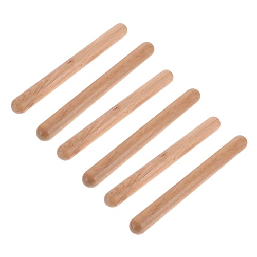 Abaodam 3 Rhythmusstöcke aus Holz Kidcraft-Spielset Kinder spielset Clave-Sticks Rhythmussticks für Kleinkinder Trommelstock für Kinder Rhythmus-Sticks Hölzern von Abaodam