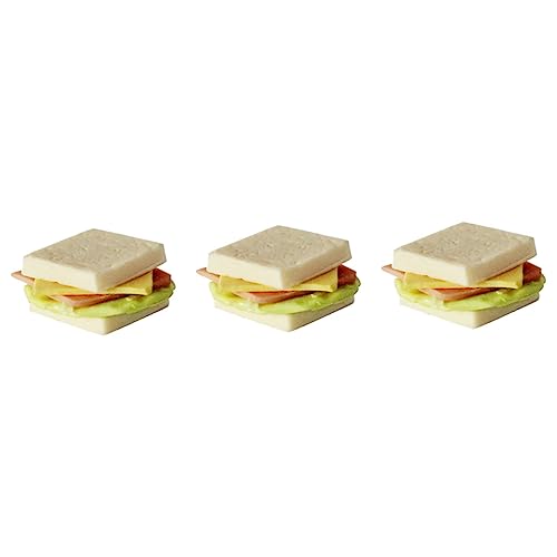 Abaodam 3 STK Simulation Mini-Sandwich Mini-Food-Dekor Mini-Küchenzubehör Geschenke für Kinder kindergeschenke tortendeko Einschulung Szene Dekore Mini-Zubehör Mode schmücken Dekorationen von Abaodam