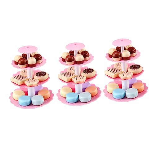 Abaodam 3 Sätze Dessert-Turm- für kinderspielzeug Toys Toy Set kinderknallzeug spielset tun so, als würden sie nachtisch spielendes Hausspielzeug Abs von Abaodam