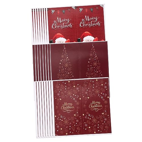 Abaodam 3 Sätze Siegel Etiketten für weihnachtsgeschenkanhänger Geschenkverpackungsaufkleber weihnachtsmotiv weihnachtsbasteln geschenktüten lustige weihnachtsaufkleber rot von Abaodam