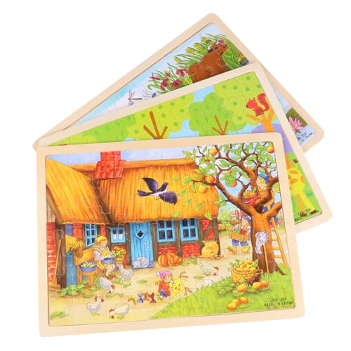 Abaodam 3 Sätze Teiliges Holzpuzzle Set für Bunten Cartoon Tieren Teile pro Set Pädagogisches Kreativität und Feinmotorik Sicher und Glatt Verarbeitet als Geschenk für Jungen und Mädchen Abaodam 3 Sätze Teiliges Holzpuzzle Set für Bunten Cartoon Tieren Teile pro Set Pädagogisches Kreativität und Feinmotorik Sicher und Glatt Verarbeitet als Geschenk für Jungen und Mädchen von Abaodam