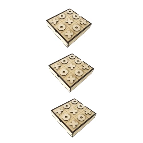 Abaodam 3 Sätze Xo Schach Kinderpuzzlespiel Spielzimmerspielzeug Kinderbrettspiel Xo Brettspiel Kinderspielset Kinder Lernspielzeug Zehenspielzeug Klassische Brettspiele Zehenbrettspiel von Abaodam