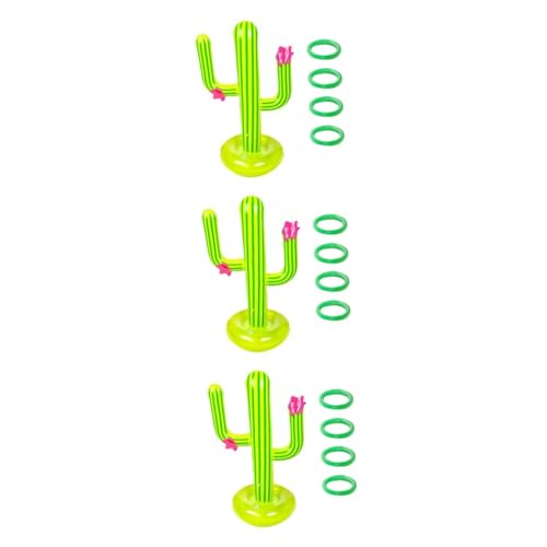 Abaodam 3 Sets Aufblasbares Spielzeug Für Schwimmbecken Pool Wurfspiel Schwimmendes Kaktus Spielzeug Pool Schwimmspielzeug Aufblasbares Kaktus Schwimmbad Spielzeug Ring Wurf Spiel von Abaodam