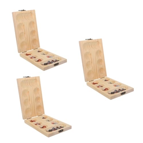 Abaodam 3 Sets Mancala Brettspiel Holz Mancala Spielzeug Steinspiel Faltbares Mancala Brett Hölzernes Mancala Spiel Training Schachspielzeug Mancala Spiel Für Zuhause Denk von Abaodam