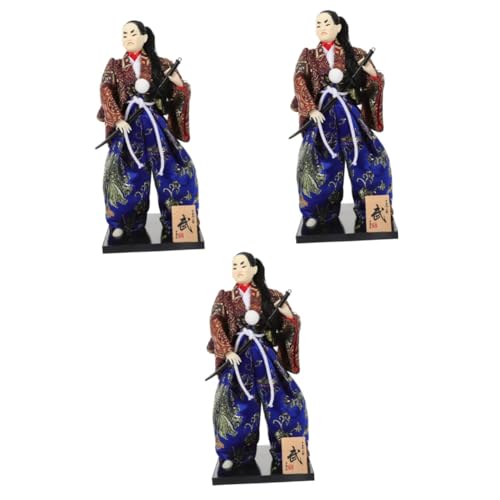 Abaodam 3 Stück Bushido Actionfigur Heimdekoration Puppendekor Wohnkultur Haushalts Desktop Ornament Puppenornamente Japanischer Stil Artware von Abaodam