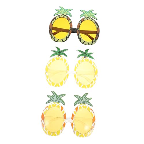 Abaodam 3 Stück Hawaii Brille Große Sonnenbrille Sonnenbrille Fruchtbare Brille Brille Für Ananas Kostüm Brillen Gastgeschenke Neuheit Sonnenbrille Fruchtbrille Ananas von Abaodam