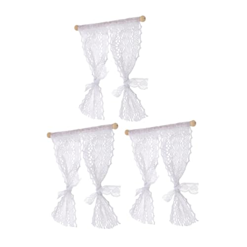 Abaodam 3 Stück Puppenhaus Mini Vorhänge Teilig Spitze Gardinen Spitze Realistisches Dekorationszubehör für Miniaturhäuser Fotorequisite Abaodam 3 Stück Puppenhaus Mini Vorhänge Teilig Spitze Gardinen Spitze Realistisches Dekorationszubehör für Miniaturhäuser Fotorequisite von Abaodam
