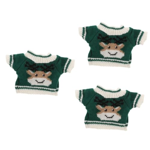 Abaodam 3 Stück Spielzeug Bär Pullover Bären Puppenkostüm Mini Puppenkleidung Weihnachtselfen Puppenpullover Entzückender Bären Dekor Puppenkostüm Für Kinder Bären Sweatshirt von Abaodam