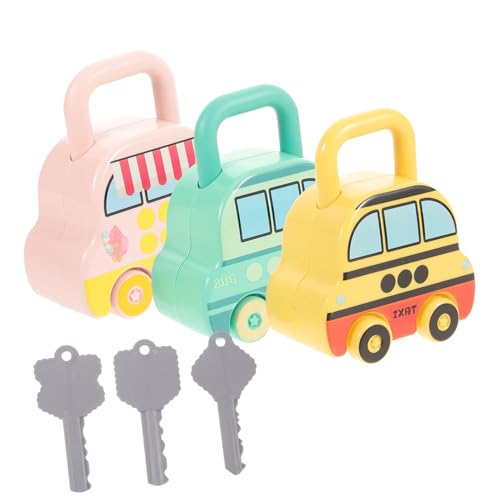 Abaodam 3 Stück Teiliges Lernspielzeug Schloss und Schlüssel für Kognitives Auto mit Sicherem Leicht zu Greifendem Design Feinmotorische für Jahre Pädagogisches Öffnungsspielzeug Abaodam 3 Stück Teiliges Lernspielzeug Schloss und Schlüssel für Kognitives Auto mit Sicherem Leicht zu Greifendem Design Feinmotorische für Jahre Pädagogisches Öffnungsspielzeug von Abaodam