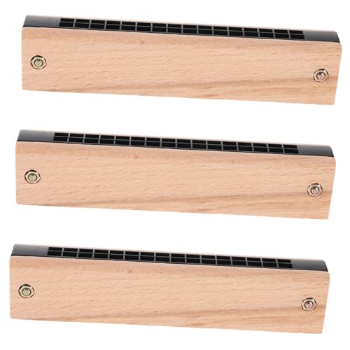 Abaodam 3 Stück Teiliges Mundharmonika aus Natürlichem Holz Doppelreihe DIY Musikinstrument Pädagogisches Musikförderung und Kreativen Entwicklung Abaodam 3 Stück Teiliges Mundharmonika aus Natürlichem Holz Doppelreihe DIY Musikinstrument Pädagogisches Musikförderung und Kreativen Entwicklung von Abaodam
