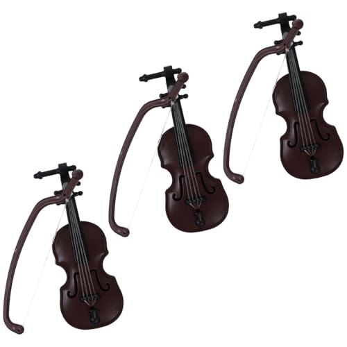 Abaodam 3 Stück Violine Miniatur Gitarre Klavier Haushaltsinstrument Modell Mini Instrument Schmuck Mini Dekoratives Mini Instrument Kunststoff von Abaodam