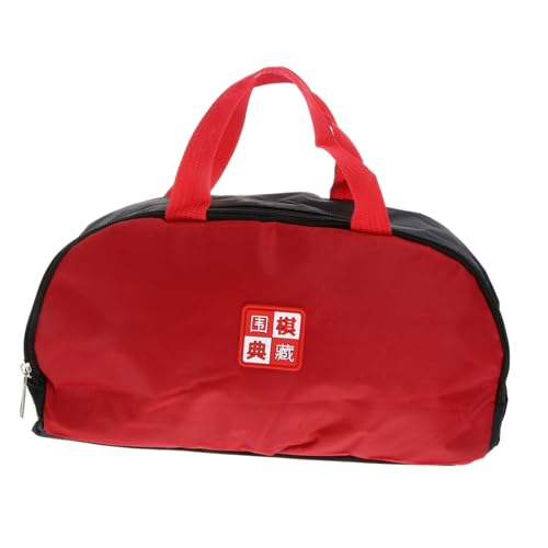 Abaodam 3-Teilige Box Aufbewahrungstasche Go Spielsteine Tasche Go Spielsteine Reise-Einkaufstasche Reisetasche kleine Tasche Perlen Boxen Tasche Polyester rot von Abaodam