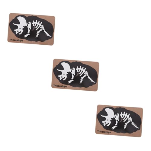 Abaodam 3 Teiliges Dinosaurier Fossil Puzzle Interessantes Kinderspielzeug Pädagogisches Puzzle Spielzeug Für Kleinkinder Lernpuzzle Spielzeug Holz Puzzle Spielzeug Runde Vorschul von Abaodam