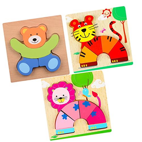 Abaodam 3 Teiliges Puzzle Für Kleinkind Puzzle Für Kleinkinder Kinderpuzzles Kinderspielzeug Puzzles Für Kleinkinder Lernspielzeug Holzpuzzles Bambus von Abaodam