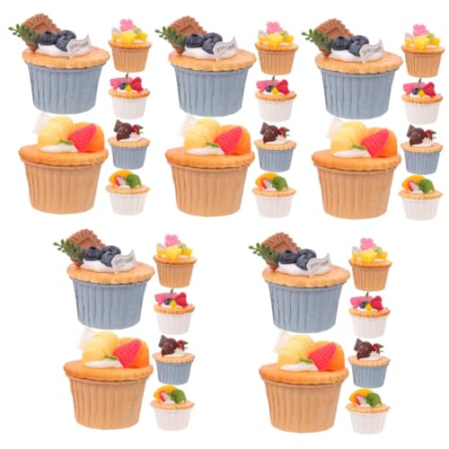 Abaodam 30 STK Cupcake-Modell künstliches Kuchenspielzeug Simulationskuchenmodell Dekor für zu Hause kühlschrankaufkleber büro Dekoration Dessert-Modelle Kuchenmodelle Foto-Requisiten PVC von Abaodam