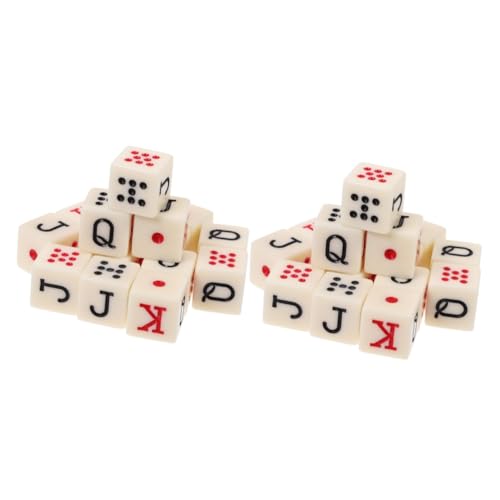 Abaodam 30 STK Poker Würfel familienspiele Family Game dice Set partyspiele Geburtstagsgeschenk Klassenzimmer Würfel Poker-Würfel-Requisiten dés Jetons Partyzubehör tragbare Würfel Acryl von Abaodam