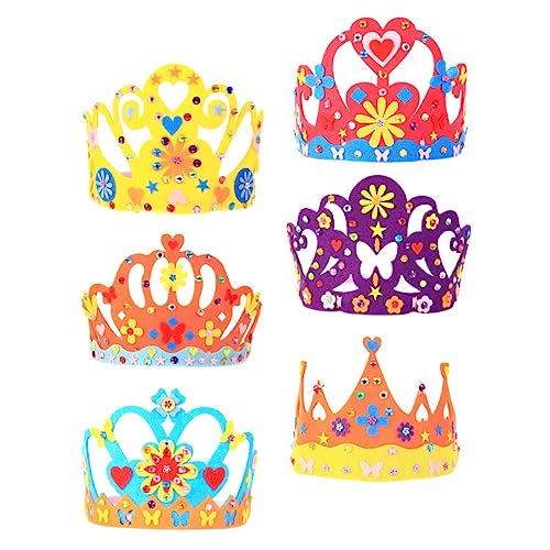 Abaodam 30 Sätze DIY Krone DIY Partyhut Material für Kindergeburtstagskronen Kinder-Tiara kinderkrone geburtstagsgeschenk für kinder geburtstagshut bausatz kinder DIY zubehör Nicht gewebt von Abaodam