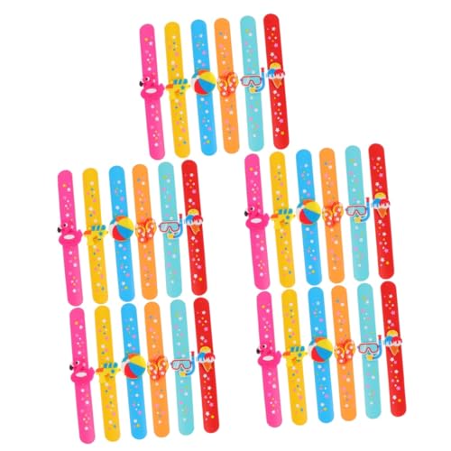 Abaodam 30 Stk hawaii streichelkreis schöne Schlagbänder für Kinder für Kinder Retro-Slap- party spielzeug für kinder ' party favours Slap-Armband Festival-Armbänder PVC von Abaodam