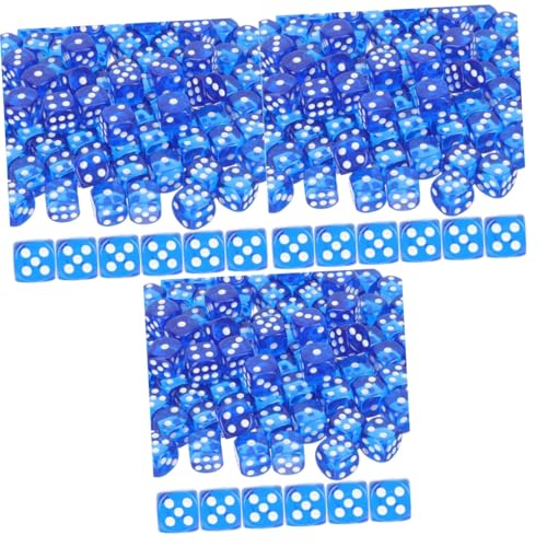 Abaodam 300 STK Würfel Für Spiel Spielwürfel Requisiten Spiel Würfel Spielwürfel Mit Quadratischen Ecken Durchscheinende Farben Würfel Mehrseitige Würfel Lustiges Spiel Acryl Blue von Abaodam