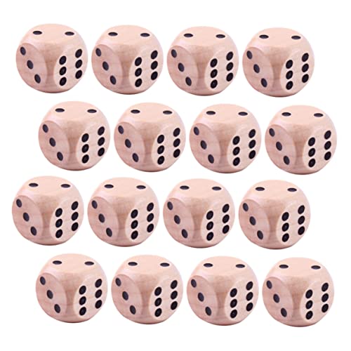 Abaodam 30St Punktwürfel aus Holz Spiel Kunstwürfel Q-Less-Wortwürfel bang The dice Game настольные игры Garden Games Holzwürfel sechseckige Punktwürfel Party -Requisiten hölzern von Abaodam