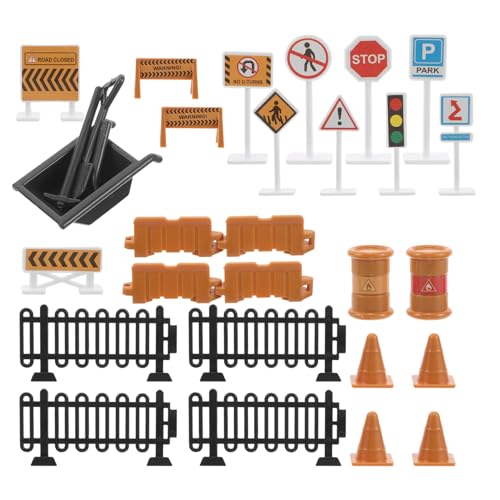 Abaodam 30st -Verkehrsschild Kinderspielzeug Tischspielzeug Tablett Straßenspielzeug Kartenspielzeug Auto Kleines Schilderspielzeug Papier von Abaodam