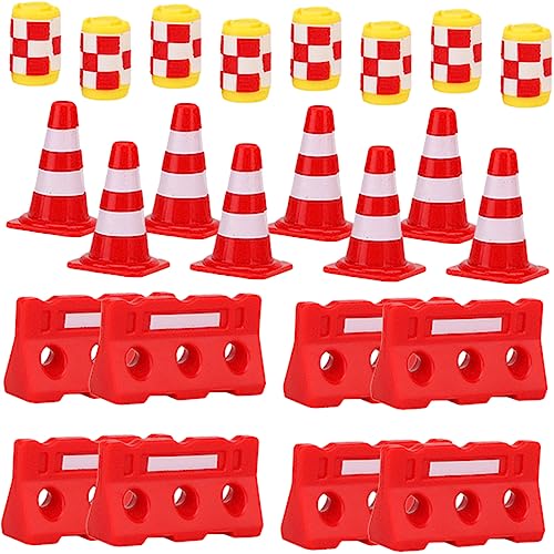 Abaodam 36 Teiliges Straßenschild Barrikade Spielzeugmodellbausätze Messgerät Verkehrskegel Ornamente Autos Kidcraft Spielset Kinderspielzeug Spielzeugkegel Spielsets Miniatur von Abaodam