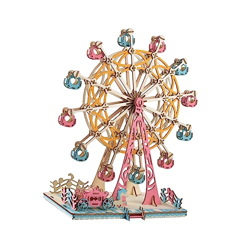 Abaodam 3D Holzspielzeug Riesenrad Puzzle Zum Zusammenbauen Buntes Konstruktionsspielzeug Für Ab 6 Jahren Fördert Kreativität Und Feinmotorik Ideal Für Drinnen Und Draußen von Abaodam