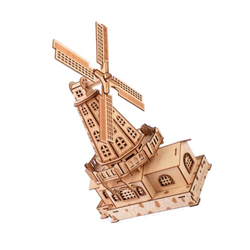 Abaodam 3D Windmühlen Puzzle Bausatz DIY Handgemachtes Holzpuzzle Für Kreatives Für Jungen Und ädchen Pädagogisches Windmühlen Muster von Abaodam