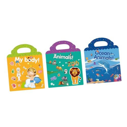 Abaodam 3St Aufkleber Schultasche kinderspielzeug Schreibwaren Bücher Behälter Sticker spielzeuge dekorative Aufkleber für die Wand Papier Aufkleber von Abaodam