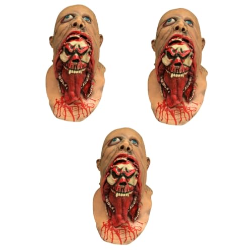 Abaodam 3St Halloween-Maske Horror-Zombie-Maske Horror-Maske Halloween- halloween costume halloween kleidung masken horror horrormaske Bloody mask Adult costume Zombie mask von Abaodam