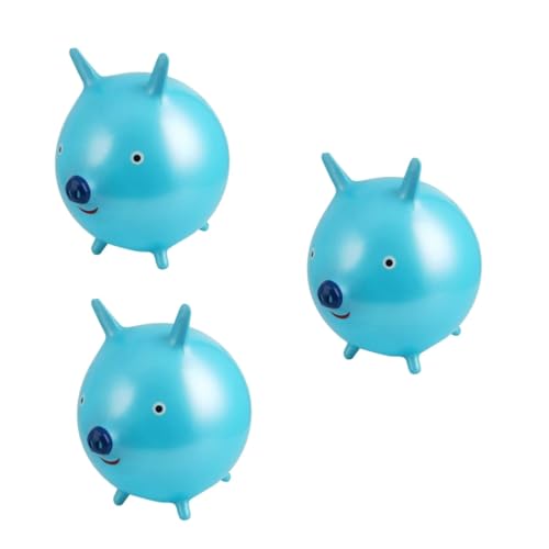 Abaodam 3St Hüpfball für Kinder Weltraumspielzeug für Kinder federnd Hüpfbälle für Partyspielzeug Dicker Springender Ball kinderspielzeug Kinder Spielzeug zugumzug Cartoon-Hüpfball Blue von Abaodam