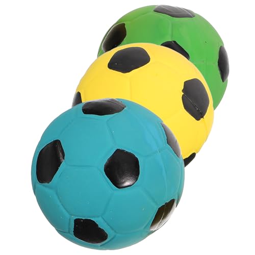 Abaodam 3St Klingender Fußballspielzeugball Hüpfbälle für Kinder Hüpfball Kinder spielset interaktives Spielzeug Stringy Balls Outdoor Toys Klangkugel Spielzeug lustiges Ballspielzeug Blue von Abaodam