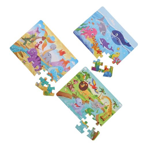 Abaodam 3St Puzzle kinderbeschäftigung rätselbuch Kinder Geburtstagsgeschenk für Kinder Animal Toys partygeschenke für Kinder Kinderpartygeschenk Spielzeug tierisches Rätsel Papier von Abaodam