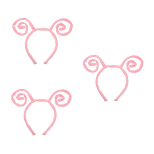 Abaodam 3St Schmetterlings-Haarschmuck Antennen Haarreif Cosplay Kopfband Haarreif für Tanzperformance schmetterling haarschmuck Haarband Antennen-Haarreifen antenne stirnbänder Stoff Rosa von Abaodam