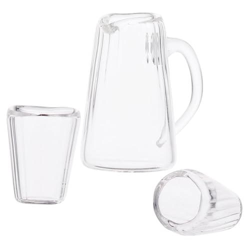 Abaodam 3St Simulation Teetasse aus Glas Dekor Getränkespender Miniatur-Glaskanne Wasserkessel Wasserkocher Mini- Simulation Haushalt schmücken Getränkedose Modell Zubehör von Abaodam