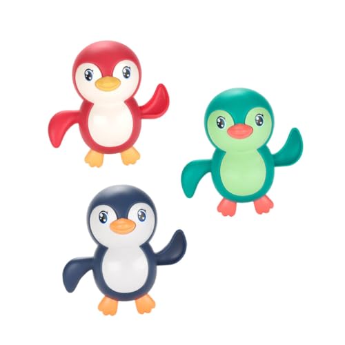 Abaodam 3St Uhrwerk interaktives Pinguin Water Toy Bad Blase Aufbewahrung von Badespielzeug Aufziehbares Pinguin- kriechender Pinguin Abs von Abaodam