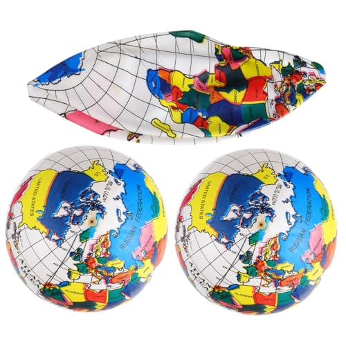 Abaodam 3St aufblasbarer aufblasbare Weltkugel Erdkugel aufblasbare Bälle aufblasbare Planeten Weltkarte World map Spielzeug Kinder Lernen Kugelball für Erwachsene PVC von Abaodam