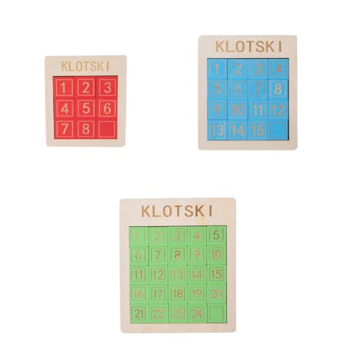 Abaodam 3st Digitale Huarong-straße Block Rätsel Für Kleinkinder Zappeln Formen Puzzle Zahlenspielzeug Spiele Slide-Puzzle-Spiel Rutschen Für Mädchen Zahlenrätsel Lehrreich Colorful Holz von Abaodam